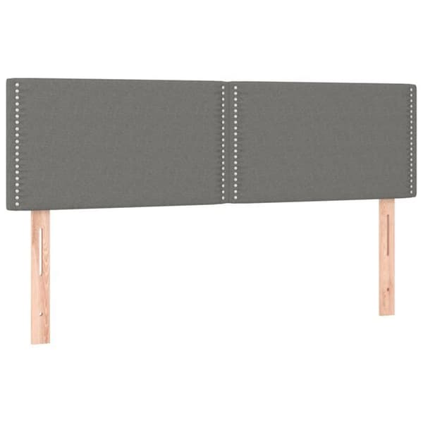 Maison Exclusive - LED Hovedgærde Mørkegrå 144x5x78/88 cm Stof Mörkgrå