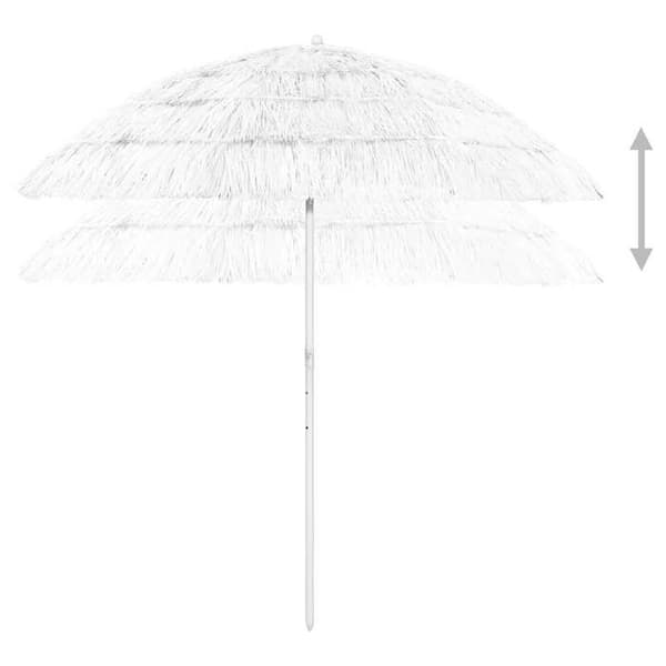 Strandparasol - Hawaii - Vit - UV-skyddande polyester - Lutbar 240 cm Vit