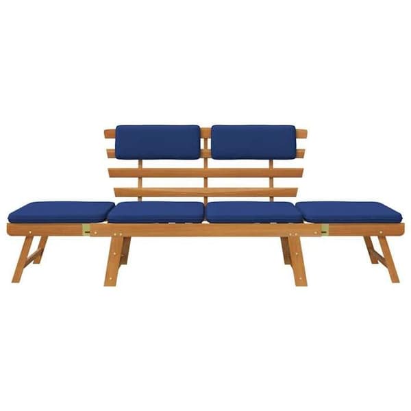 Maison Exclusive - Bænk til haven med 2-i-1 puder 190 cm Solid akacietræ