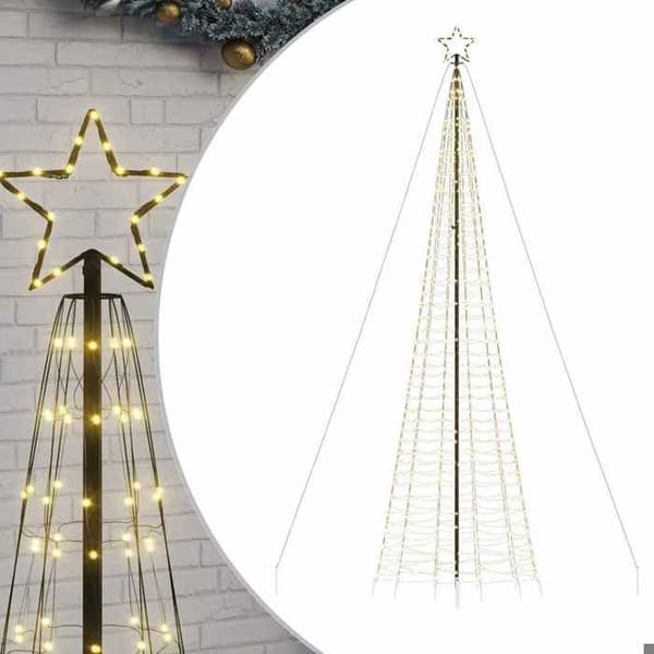 Juletræ - EKSKLUSIV HUS - 1534 LED - 500 cm - Varm hvid - 8 lys effekter Vit varm