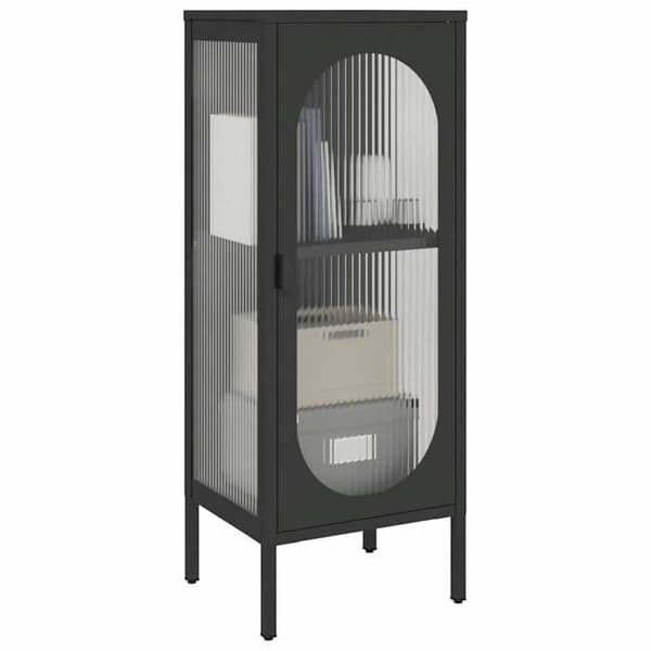 Maison Exclusive - Sort buffet 40x35x105 cm glas og stål