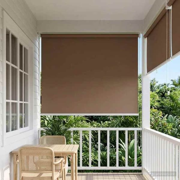 Maison Exclusive - Utrullningsbar utomhusbutik UV-skydd Taupe Polyester