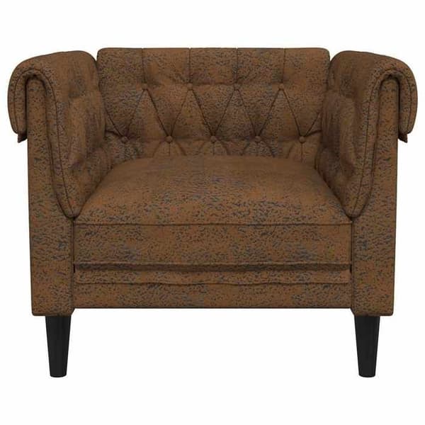 Maison Exclusive - Chesterfield stol i brun stof