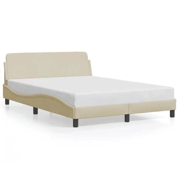 Maison Exclusive - Dover sängram crème 140x190 cm tyg