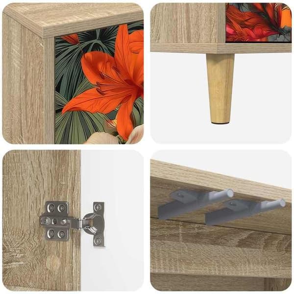 Maison Exclusive - Buffé GENNEP Sonoma 102 x 33 x 75 cm Ingenjörsträ