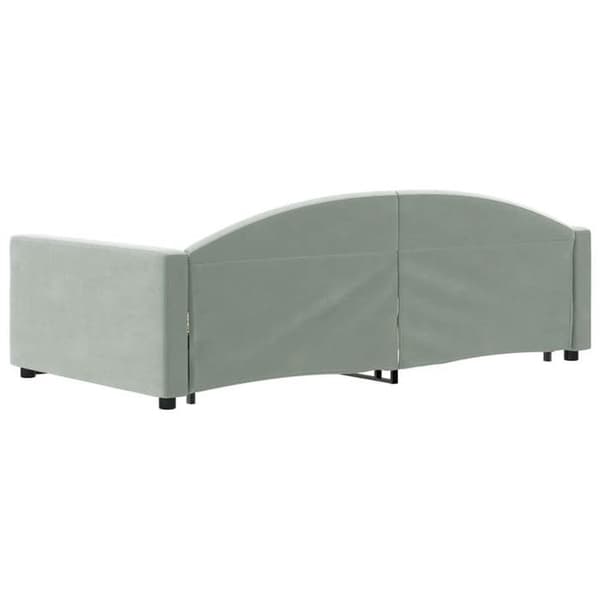 Päivävuode - EXCLUSIVE-TALO - 100x200 cm - vuodesohva - 2 laatikkoa - harmaa sametti
