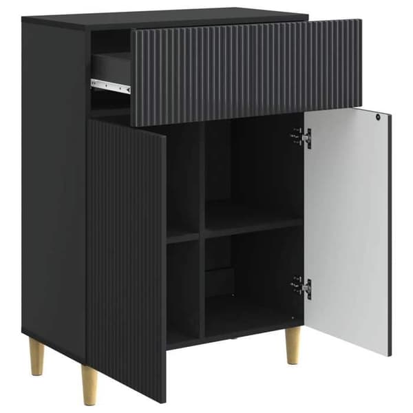 Maison Exclusive - Buffet med skuffe Sort 66 x 34,5 x 90 cm Ingeniørtræ
