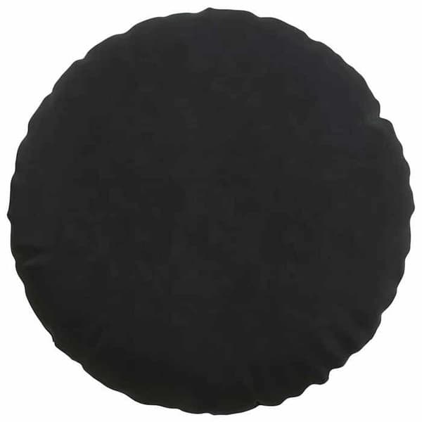 Istuinalustat - EXKLUSIIVINEN KOTI - 2 kappaletta - Musta sametti - Ø50 x 19 cm - Polyesteritäyte Svart