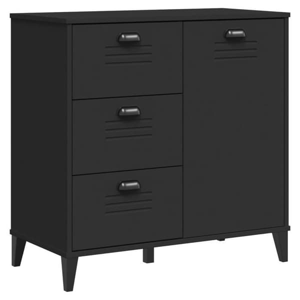 Maison Exclusive - Buffé VIKEN svart 80x40x80 cm ingenjörsträ