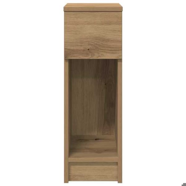 Maison Exclusive - Natborde med skuffe 2 stk. egetræ håndlavet 20x36x60 cm