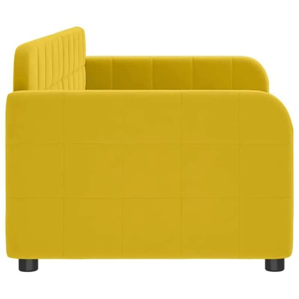 Maison Exclusive - Sängsoffa utan madrass gul 80x200 cm sammet
