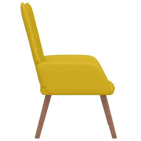 Maison Exclusive - Stol til afslapning i sennepsgul velour