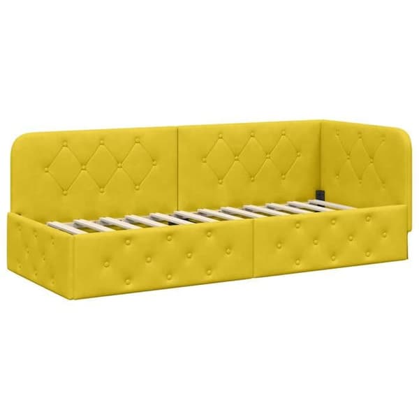 Maison Exclusive - Gul hörnsängram 80 x 200 cm Sammet