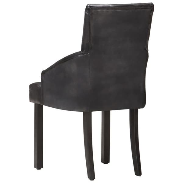 Maison Exclusive - Matstolar set om 4 svart äkta getskinn