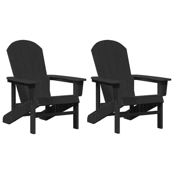 Puutarhatuoli - MAISON EXCLUSIVE - Puutarhatuoli - Musta - Polyeteeni - Pakkaus 2 Svart