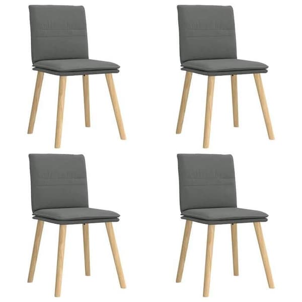 Maison Exclusive - Spisestole sæt af 4 mørkegrå stof