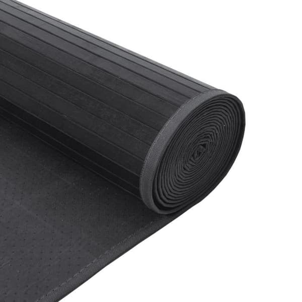 Maison Exclusive - Suorakulmainen harmaa matto 60x1000 cm bambusta