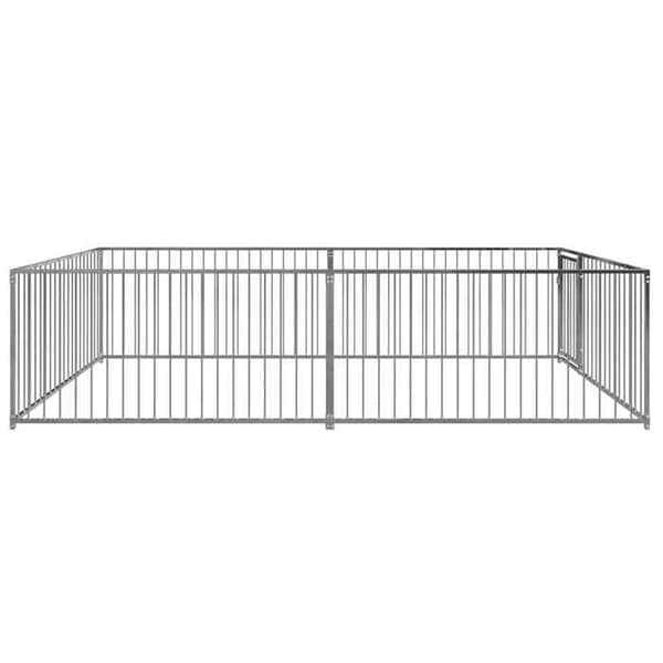 Maison Exclusive - Utomhus hundbur 200 x 400 x 100 cm Silver