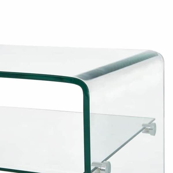 Maison Exclusive - Alustatabletti Clair 98x45x31 cm Karkaistu lasi Transparent