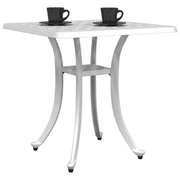 Maison Exclusive - Valkoinen puutarhapöytä 53x53x53 cm valukaluste Vit