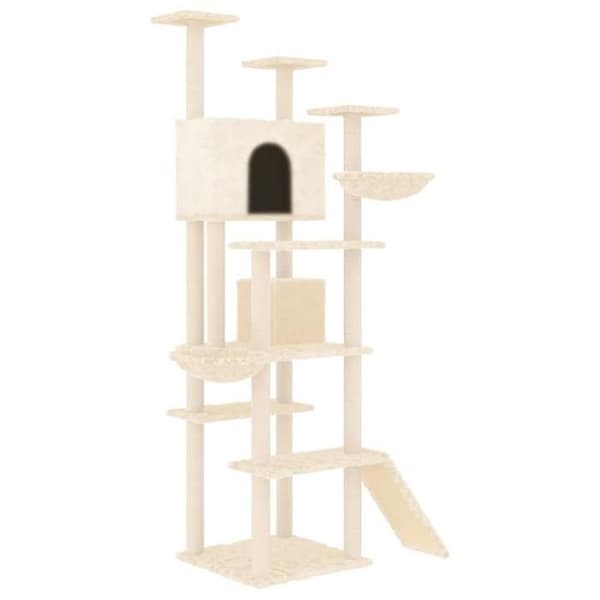 Maison Exclusive - Kattekradse med sisal i creme 191 cm Grädde