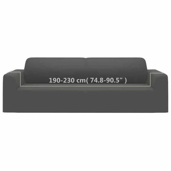 Sofaovertræk - MAISON EXCLUSIVE - Jersey polyester - Antracit - 190–230 cm - Anti‑plet antracit