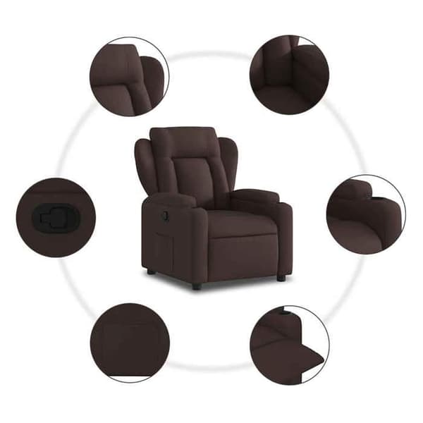 Maison Exclusive - Mørkebrun Recliner Stol i Stof