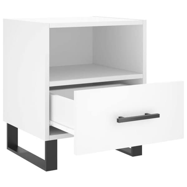 Maison Exclusive - Sängbord vit 40x35x47,5 cm ingenjörsträ Vit