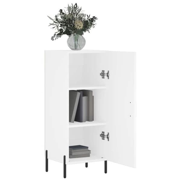 Maison Exclusive - Vit buffé 34,5x34x90 cm ingenjörsträ