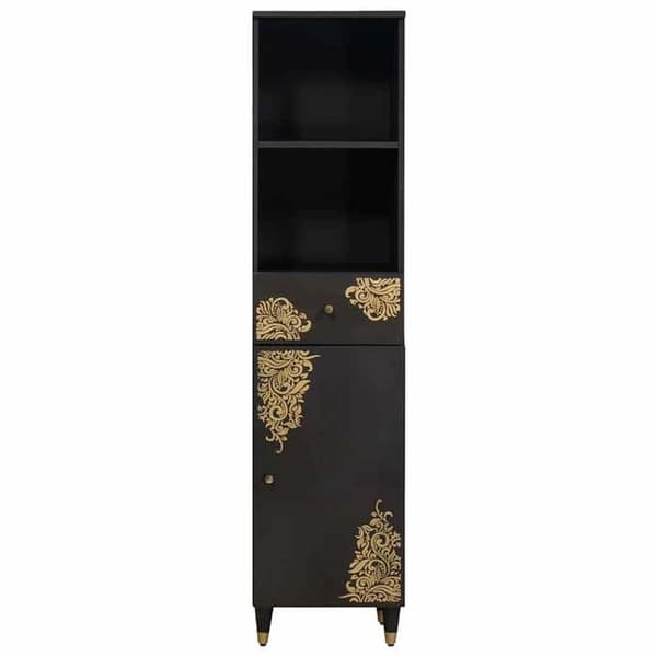 Maison Exclusive - Badeværelsesskab med skuffe Sort 38 x 33 x 160 cm Svart