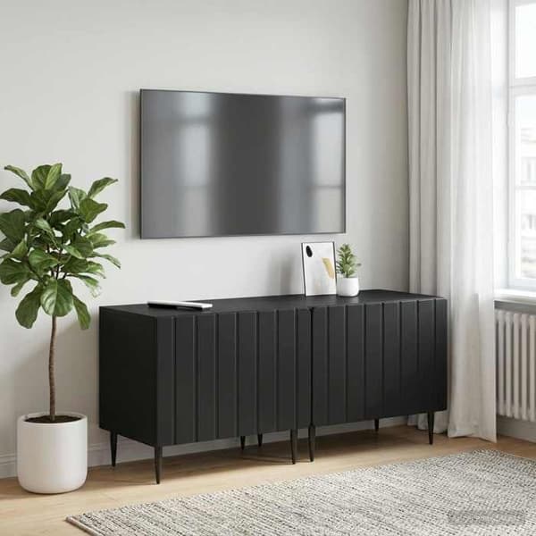 Maison Exclusive - TV Møbel Sort Ingeniørtræ
