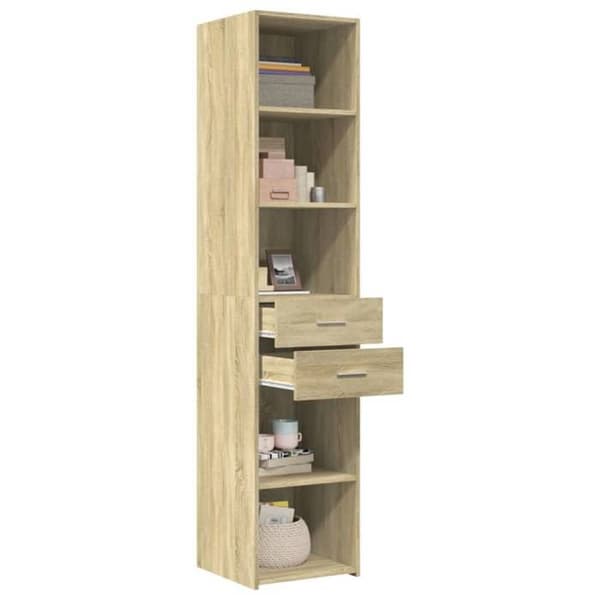 Maison Exclusive - Buffé hög ek sonoma 40x42,5x185 cm ingenjörsträ