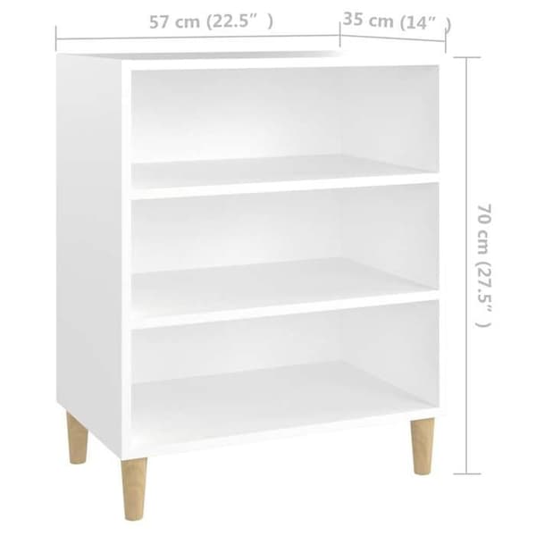 Maison Exclusive - Vit buffé 57x35x70 cm i ingenjörsträ