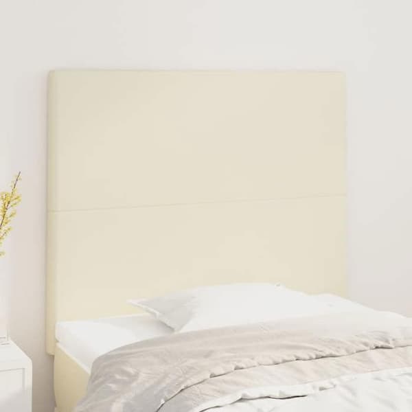 Maison Exclusive - Hovedgærde Creme 100x5x118/128 cm Simililæder Grädde