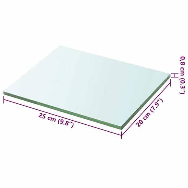 Maison Exclusive - Hyllpaneler 2 st Glas Transparent 20 x 25 cm Transparent