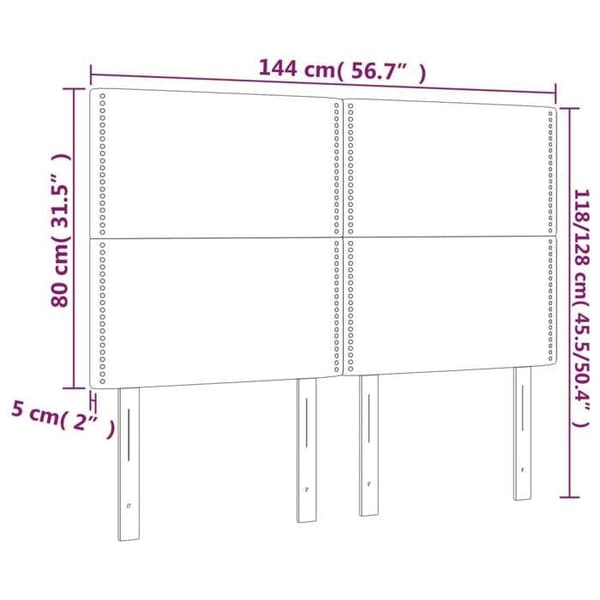 Maison Exclusive - LED-pääty sininen 144x5x118/128 cm kangas Blå