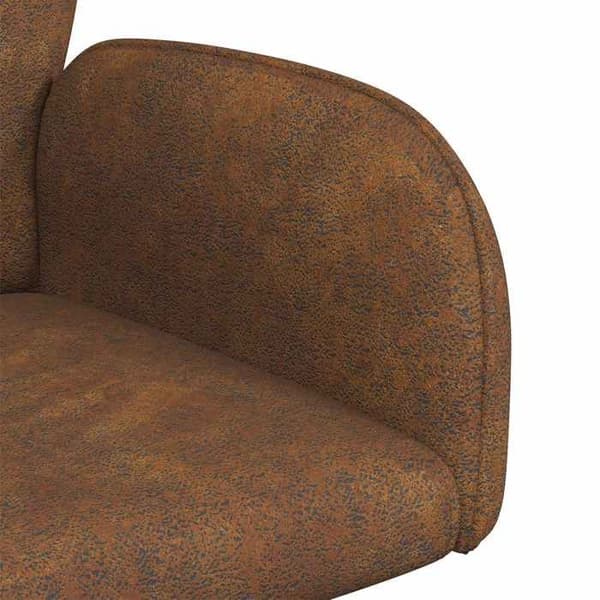 Maison Exclusive - Snurrande matstolar 6 st Syntetisk mocka Brun