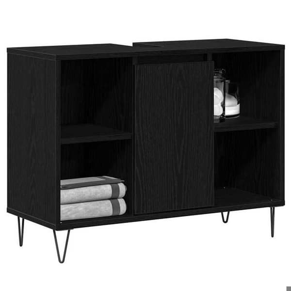 Maison Exclusive - Badeværelsesskab Sort 80 x 33 x 60 cm Ingeniørtræ Svart