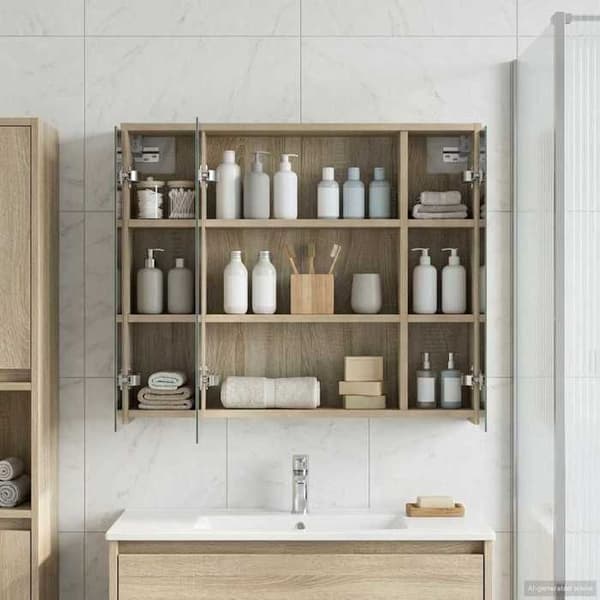 Maison Exclusive - Badeværelsesspejlskab i Sonoma Eg