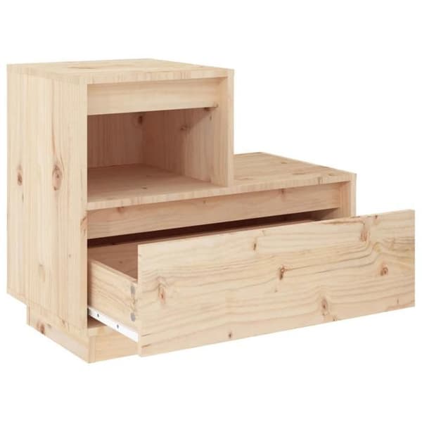 Maison Exclusive - Natborde 2 stk Grå 60x34x51 cm Solid fyrretræ Grå