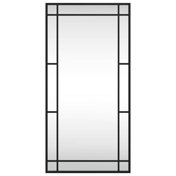 Maison Exclusive - Svart väggspegel 40x80 cm rektangulär järn