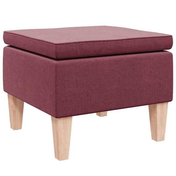 Maison Exclusive - Puujalustalla oleva taburetti, punainen Bordeaux-kangas Röd Bordeaux