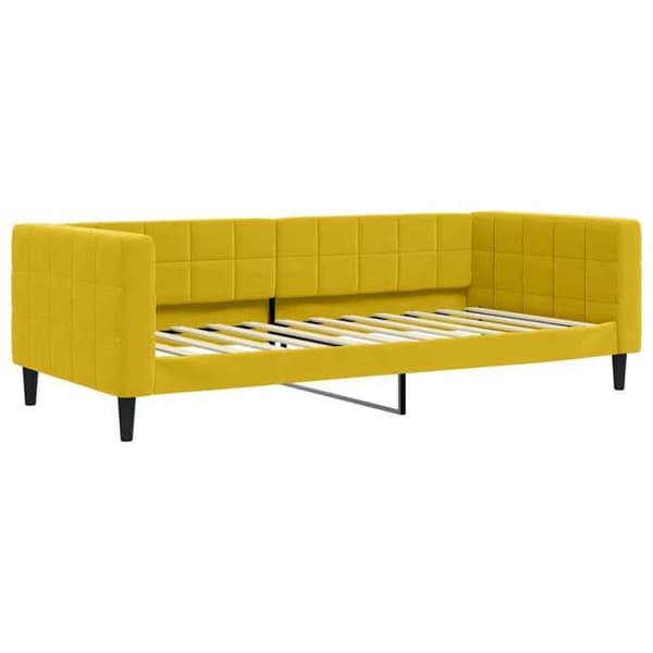 Maison Exclusive - Dagbädd med gul madrass 90x200 cm sammet