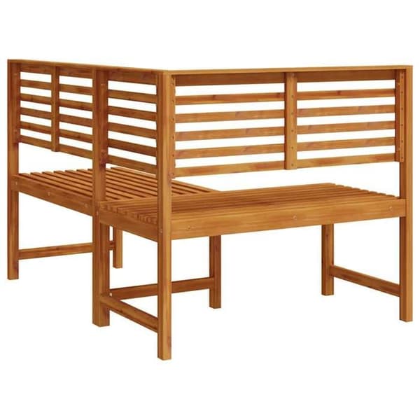 Maison Exclusive - Hörnbänk för trädgård 140 cm Solid akaciaträ
