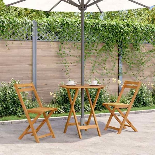 Maison Exclusive - Fällbord för trädgård 70 cm i solid akaciaträ