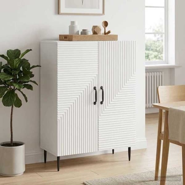Maison Exclusive - Buffé Vit 66 x 34,5 x 89,5 cm Ingenjörsträ