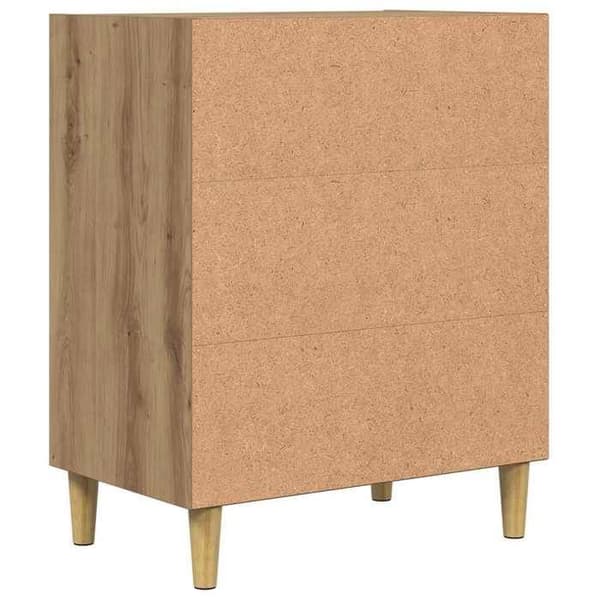 Maison Exclusive - Buffet i egetræ, håndlavet 57x35x75 cm, ingeniørtræ