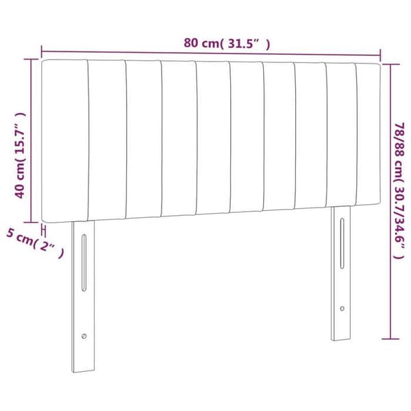 Maison Exclusive - LED-päätyharso Tummanharmaa 80x5x78/88 cm Sametti Mörkgrå