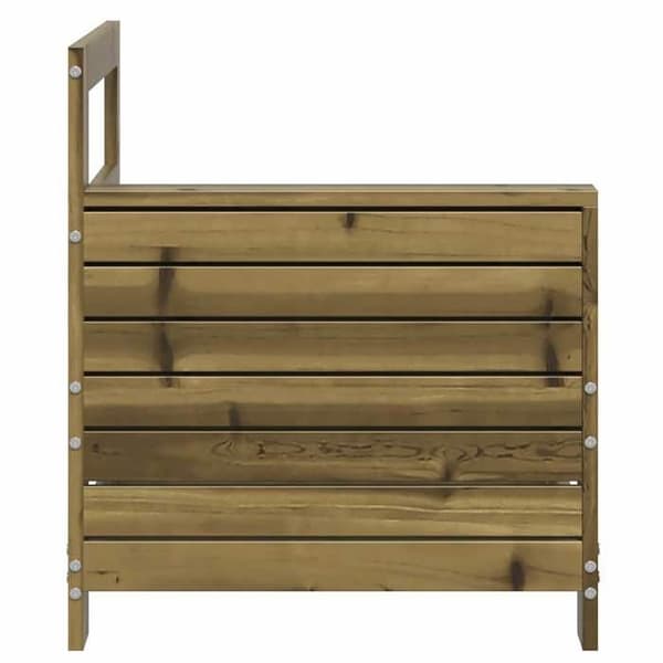 Maison Exclusive - Trädgårdssoffa med armstöd 69x62x70,5 cm impregnerad furu