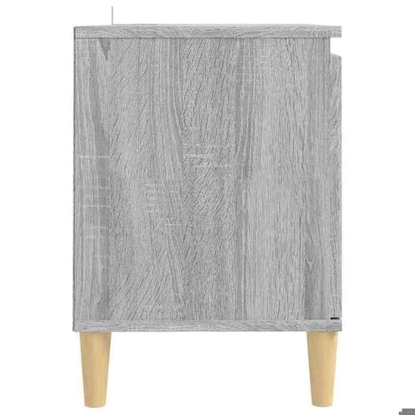 Maison Exclusive - TV-möbel med ben i solid Sonoma-grått trä 103,5x35x50 cm